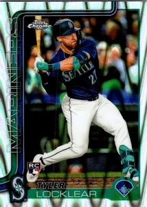 Tarjeta de novato 2025 Topps cromada #41 Tyler Locklear RC RayWave Refractor Mariners - Imagen 1 de 2