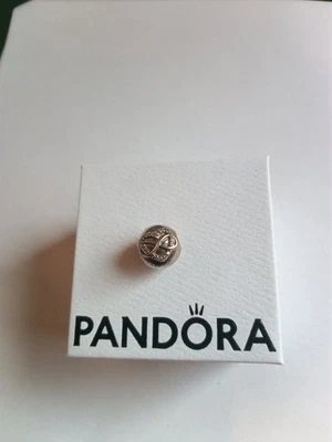 Pandora Clip Kugel Herz Unendlichkeit Sterlingsilber &Steine klar - Bild 1 von 2
