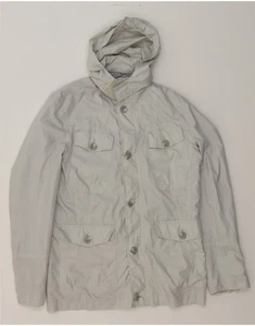 CALVIN KLEIN Mens Hooded Utility Jacket UK 36 Small Grey Polyester WA01 - Picture 1 of 4