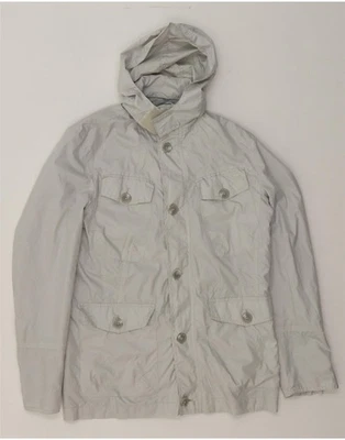 CALVIN KLEIN Mens Hooded Utility Jacket UK 36 Small Grey Polyester WA01 - Image 1 of 4