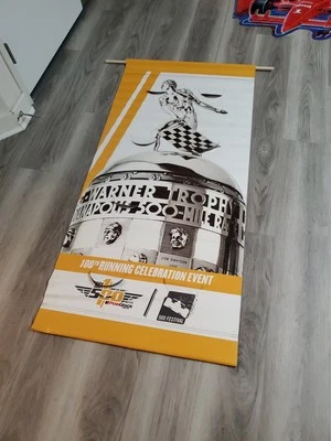 c.2016 Indy 500 100th Running Banner Sign Indianapolis Motor Speedway Rare! IMS - Image 1 of 4