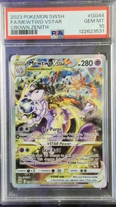 Pokemon PSA 10 Mewtwo VSTAR GG44 Crown Zenith - Picture 1 of 2