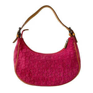 CELINE Suede Pink C Macadam Shoulder Bag - Picture 1 of 14