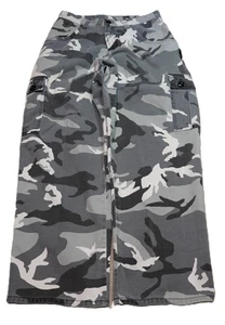 Vintage Interstate Camo Pants Size 30X29 Gray Skater Baggy Made in USA - Picture 1 of 22