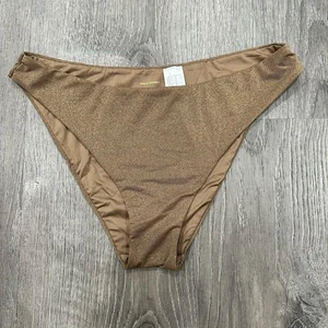 Calzedonia Swimwear Women’s Medium Golden Gleam Soft Brown 055E Bikini Bottoms - Picture 1 of 6