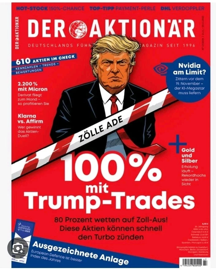 Der Aktionär N°47/25 Börsenmagazin Ausgabe: 14.11.2025 NEU und  Ungelesen! - Bild 1 von 1