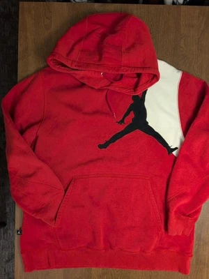 SUDADERA CON CAPUCHA VINTAGE Y2K XL NIKE AIR JORDAN Jumpman Rojo Blanco Negro Foto 1 de 4
