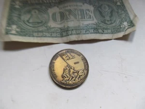 1978 Commemorative Bronze Medal, Honoring American Veteran, Iwo Jima, Exonumia - Picture 1 of 5
