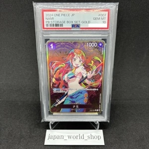 PSA10 One Piece Card Nami ST01-007 Parallel Storage Box Gold Japanese - Picture 1 of 6