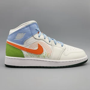 Nike Air Jordan 1 Mid 'Spring Stitch' DX2462-100 Youth Size 7Y / WMNS 8.5 - Picture 1 of 7