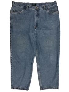 Harbor Bay Jeans 42x28 Straight Leg Denim Blue Medium Wash Sturdy Rugged Trucker - Picture 1 of 5