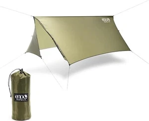 ENO HouseFly Rain Tarp - Lightweight Waterproof Tarp with Stowable Doors -Lichen - Picture 1 of 7