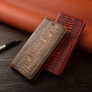 For Samsung Galaxy S25+ S24 S23 Magnetic Genuine Leather Flip Wallet Case Cover - Picture 1 of 12