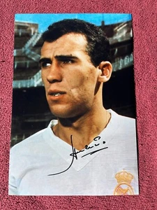 Autógrafo AMANCIO (†2023)-Real Madrid-WC66-Deportivo La Coruña-firmado 12x8" - Imagen 1 de 3