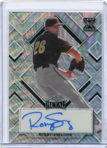2022 Leaf Metal Draft Silver Wave Proof Autograph Robby Snelling Rookie Auto 1/1 - Picture 1 of 2