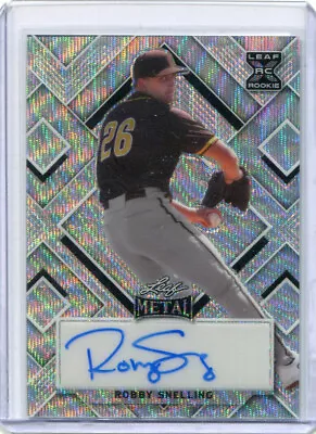 2022 Leaf Metal Draft Silver Wave Proof Autograph Robby Snelling Rookie Auto 1/1 - Image 1 of 2