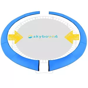 SkyBound 14 piedi blu due pezzi installazione trampolino pad facile - fino a 7" molle - Foto 1 di 8