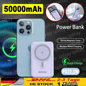 Mini Powerbank 50000mAh integrierte Kabel Magnetisches schnelles Laden PD 22,5W - Bild 1 von 24