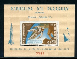 Paraguay Scott #918a MNH S/S Project Gemini SPACE CV$30+ 442110 - Picture 1 of 1