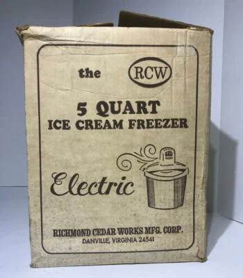 Vintage Richmond Ice Cream Freezer Maker / Electric 5 Quart IN FACTORY BOX  - Image 1 of 4