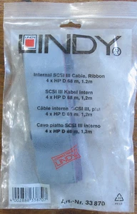 Cable de cinta interno Lindy SCSI-III 4 x 68 vías 1/4 tono D macho Macintosh Mac - Imagen 1 de 3