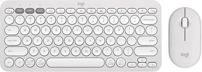 Logitech Pebble 2 Combo Wireless Bluetooth Keyboard/Mouse Bundle - Tonal White - Image 1 of 4