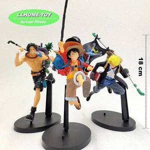 Anime op kids Sabo Luffy Ace Brotherhood Running PVC Figure Statue Toy Gift - Picture 1 of 13