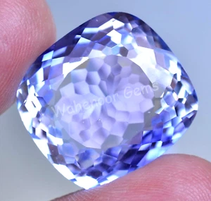 Flawless 38.10 Ct Natural Blue Ceylon Sapphire Cushion Certified Loose Gemstone - Picture 1 of 5