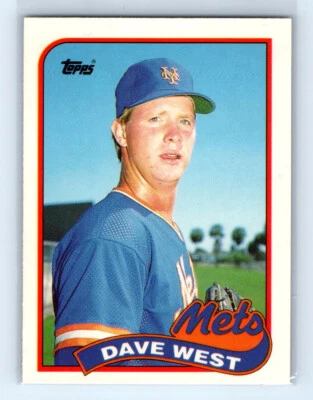 Topps Tiffany # 787 1989 Dave West Mets Foto 1 de 2