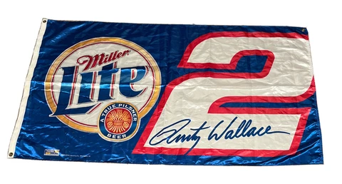 Rusty Wallace #2 Miller Lite Racing Flag Banner Miller Time 60x34 NASCAR 2000 Cover