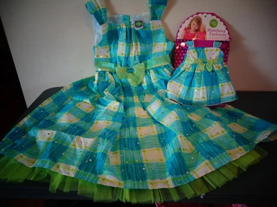 DOLLIE & ME NIÑA TALLA 10 MUÑECA VESTIDO A JUEGO TRAJE SE ADAPTA A MUÑECA AMERICANA 18" NUEVO EN PAQUETE Foto 1 de 4
