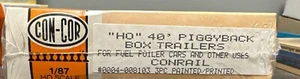 Con-Cor HO Kit 0001-008103 40’ 3PC Piggyback Box Trailer Conrail NIB - Picture 1 of 3