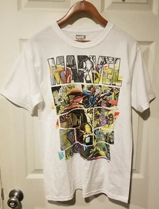 Marvel Men's White "Marvel Avengers" 100% Cotton T-Shirt - Size M - Picture 1 of 4