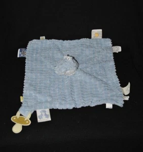 Peluche doudou crocodile Bil Tidou plat NOUKIE'S étiquettes bleu bandana TTBE - Picture 1 of 1