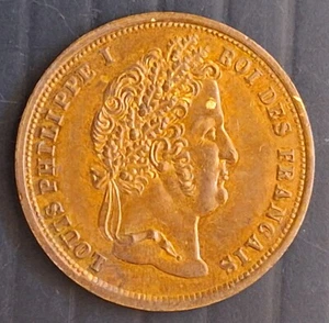 1847 Great Britain Louis Philippe of France Victoria Regina Whist Token - Picture 1 of 2