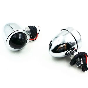 Chrome TURN SIGNALS FOR HARLEY XL 883 1200 Fatboy Road King Softail Electra FL - Imagen 1 de 6