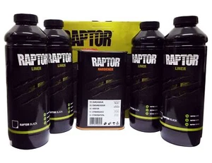 Upol Raptor Nero 4x Kit Fodera Rivestimento Uretene Resistente Biancheria da Letto Vernice Spray U-pol - Foto 1 di 1