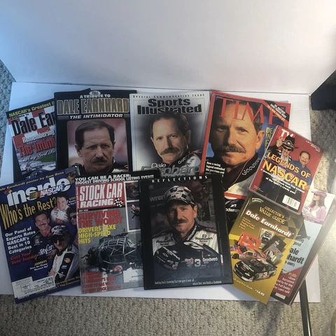 Dale Earnhardt Magazine Book Plaque Lot Sports illustrated People Inside Nascar Cover