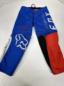 Fox Racing Youth 180 Skew Pants White/Red/Blue Size K 5 - Picture 1 of 11
