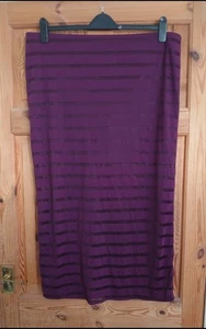 Dorothy Perkins purple maxi skirt with chiffon stripes, size 20. Summer! - Picture 1 of 3
