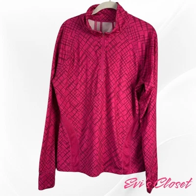 Tek Gear Warm Tec Women's Athletic 1/2 Zip Top Fuchsia Reddish Purple Sz XL - Image 1 of 4