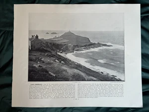 um 1890, Cape Cornwall, Bild aus G. Newnes Teilwerk " Round The Coast " - Bild 1 von 2