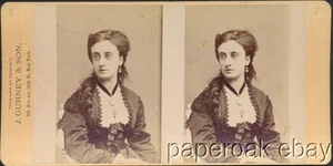 Mary Frances Scott-Sidons attrice stereoview di J. Gurney & Son 1870 ca - Foto 1 di 1