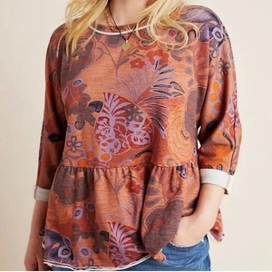 Anthropologie Saturday Sunday Colleen Bebé Muñeca Sudadera Floral Pequeña - Imagen 1 de 6