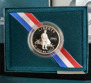 Medio dólar conmemorativo del campo de batalla de la Guerra Civil 1995-S, revestido PRUEBA CWB - Imagen 1 de 5