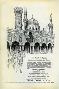 1927 Thos Cook &  Son Cruises Vacations Travel Vintage PRINT AD Frame it! (4227) - Picture 1 of 1