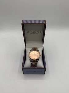 London Fog Glasgow Brilliant Two Tone Rose Bracelet Watch LF019TTRG *New - Picture 1 of 5