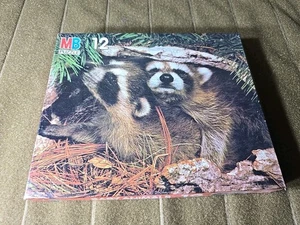 MIlton Bradley Baby Animals Raccoons Puzzle 12 Pc Ages 3-5 15”x12 ” New - Picture 1 of 2