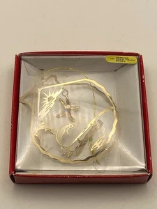 Vintage Nations Treasures 24k Gold Brass Marco Island Christmas Ornament - Picture 1 of 2