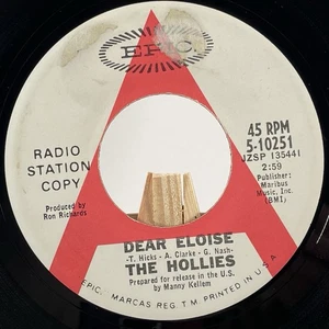 THE HOLLIES 45 RPM DEAR ELOISE / WHEN YOUR LIGHTS TURNED ON PROMO—VG+ - Picture 1 of 6